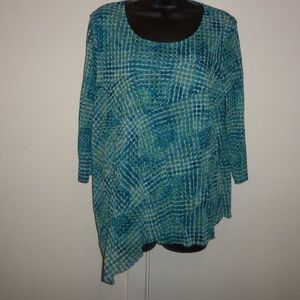 Chico’s Blue Green Women’s Tunic Size Large